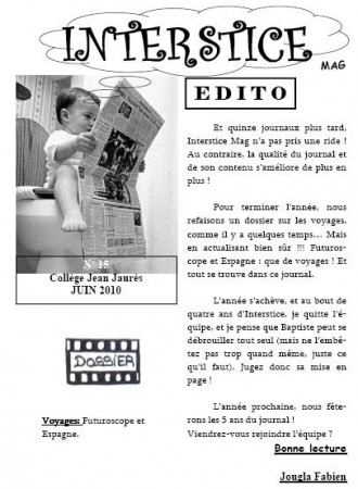Interstice Mag N°15 (Juin 2010)