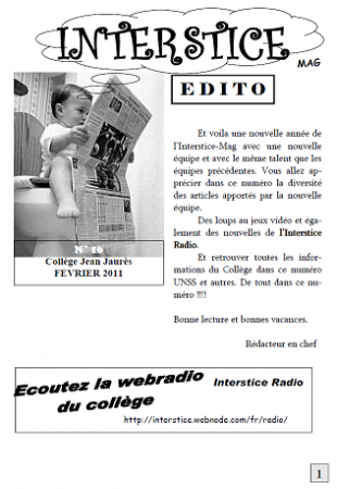 Interstice Mag N°16 (Février 2011)